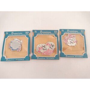 Dennison Vtg Special Occasion Seals Best Wishes Poodle Dog Bridal Shower Baby